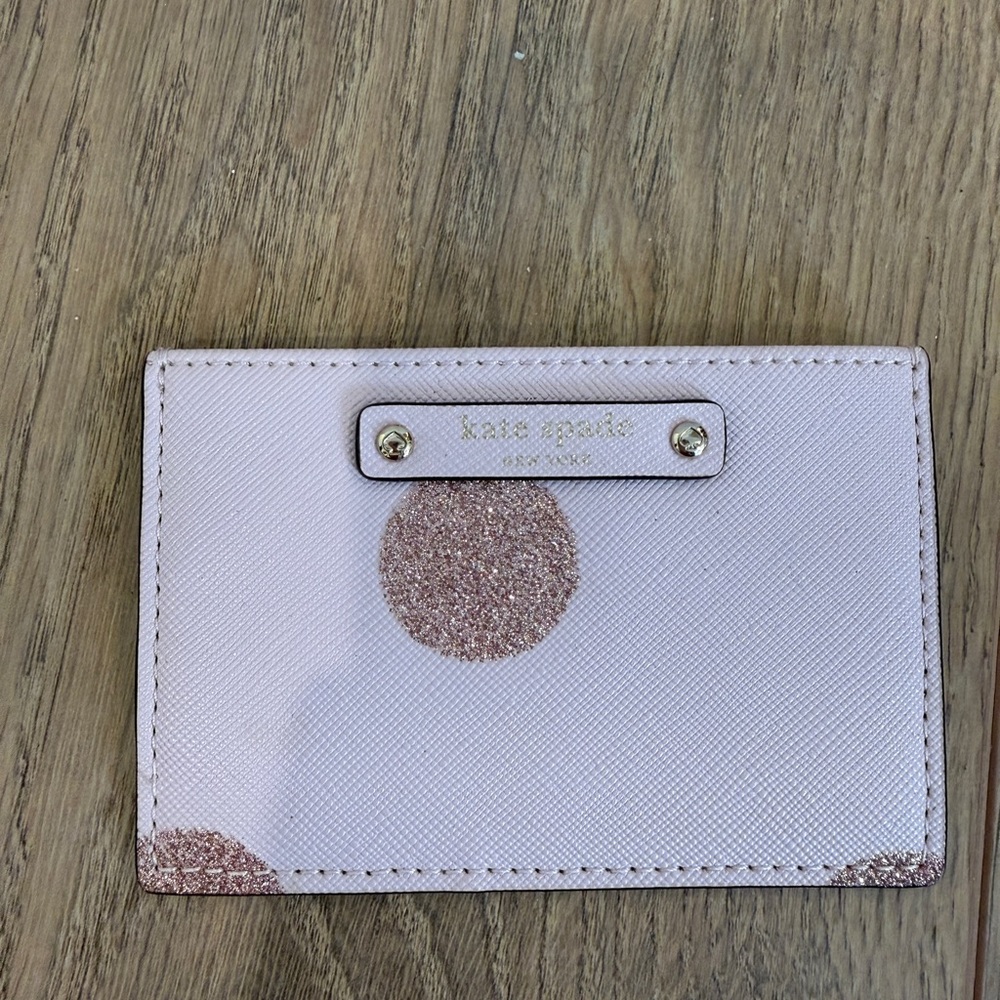 Kate Spade Blush and Rose Gold Card Holder